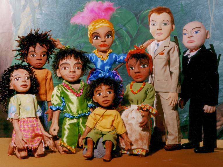 Figuren eines Figurentheaters